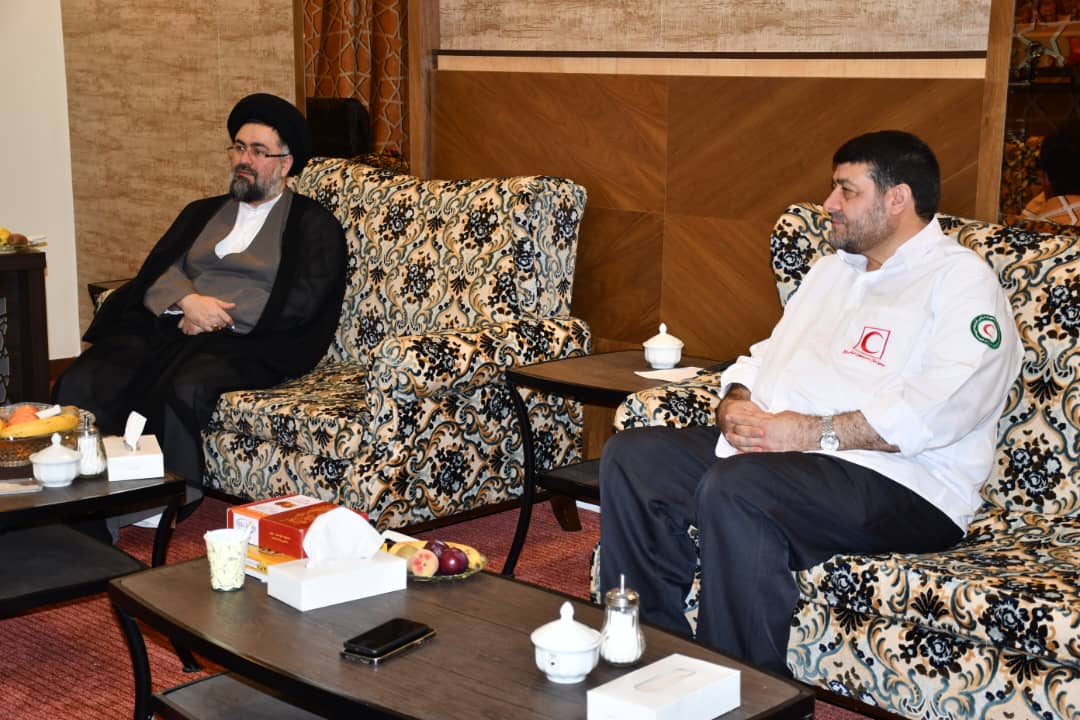 بازدید نمایندگان بیوت مراجع عظام تقلید و حجت‌الاسلام والمسلمین سید یاسر خمینی از بیمارستان مرکز پزشکی جمعیت هلال احمر در مکه مکرمه